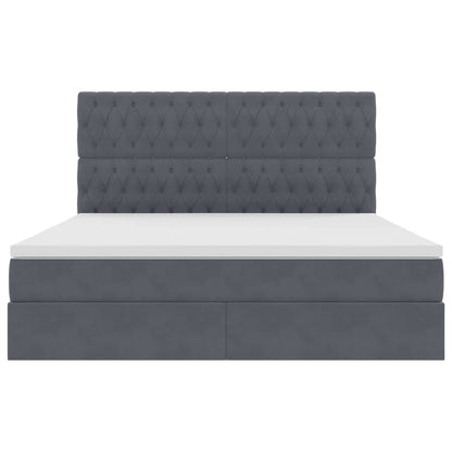 Letto con contenitore e materasso Grigio scuro 180 x 200 cm | homemem39
