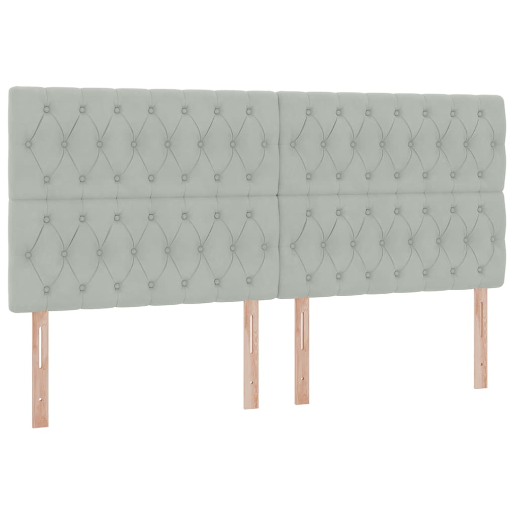 Letto con contenitore e materasso Grigio chiaro 200 x 200 cm | homemem39