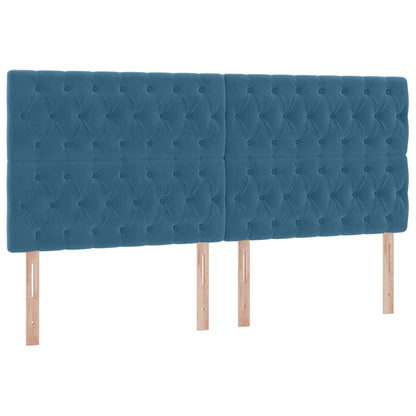 Letto con contenitore e materasso Blu Scuro 200 x 200 cm | homemem39