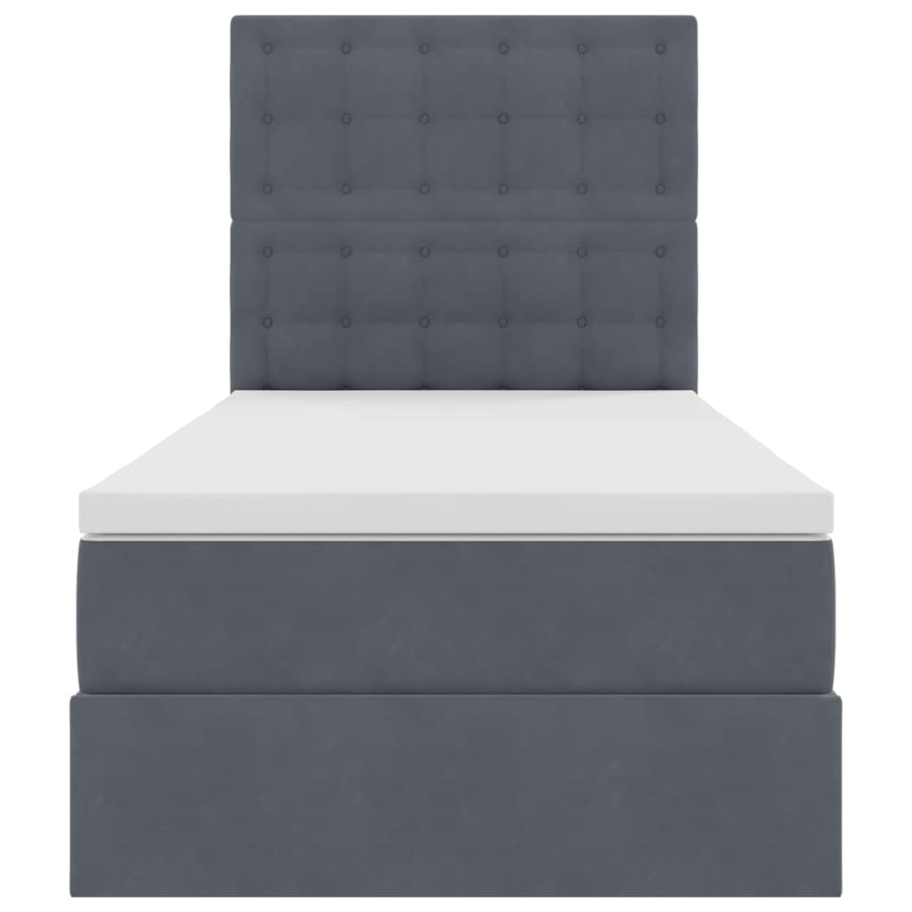 Letto con contenitore e materasso Grigio scuro 90 x 190 cm | homemem39