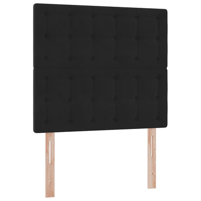 Letto con contenitore e materasso Nero 90 x 190 cm Velluto | homemem39