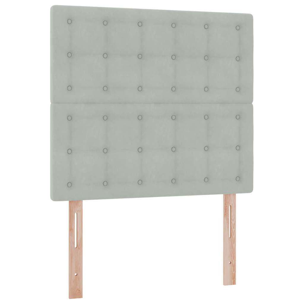 Letto con contenitore e materasso Grigio chiaro 90 x 200 cm | homemem39
