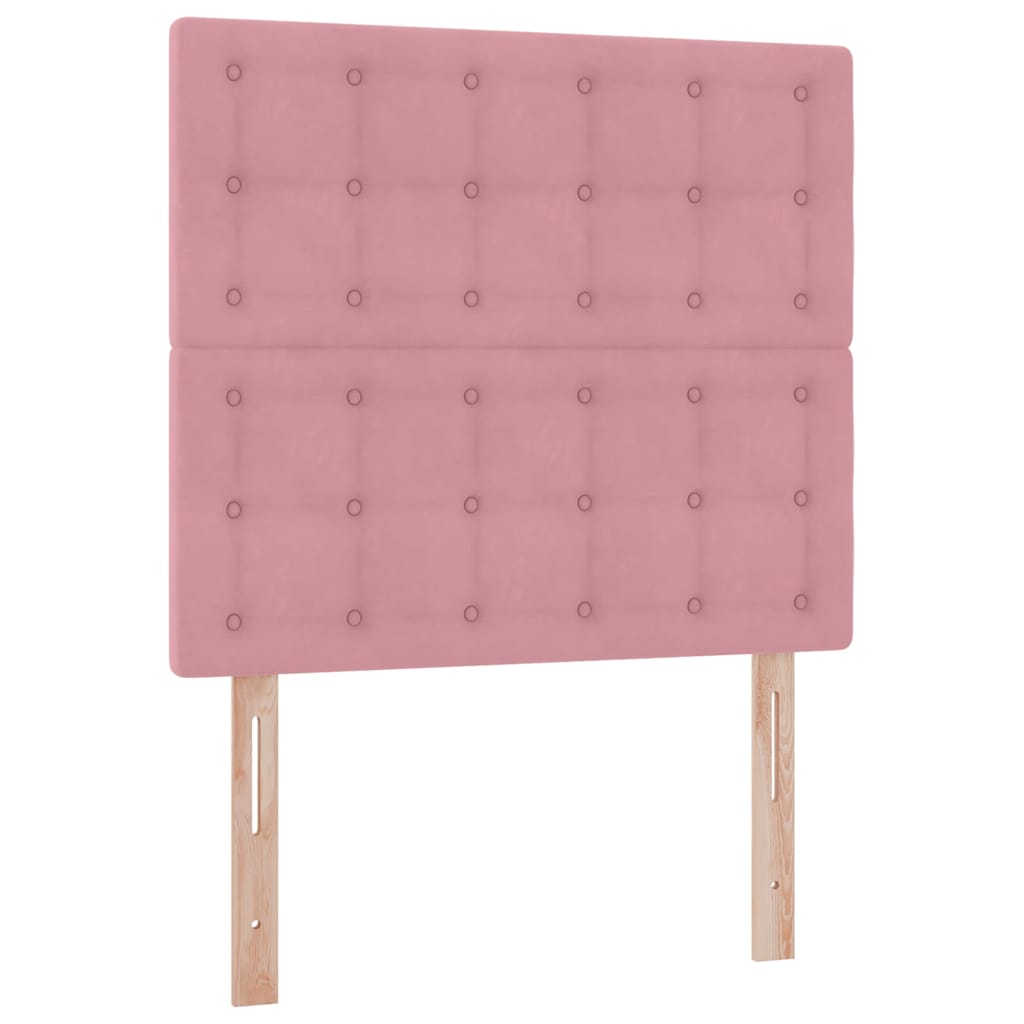 Letto con contenitore e materasso Rosa 90 x 200 cm Velluto | homemem39