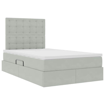 Letto con contenitore e materasso Grigio chiaro 120 x 190 cm | homemem39