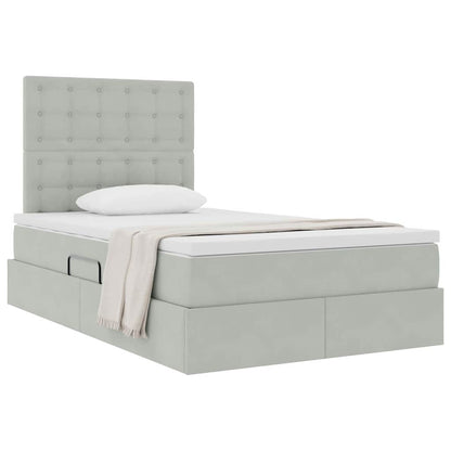 Letto con contenitore e materasso Grigio chiaro 120 x 200 cm | homemem39