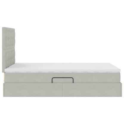 Letto con contenitore e materasso Grigio chiaro 120 x 200 cm | homemem39