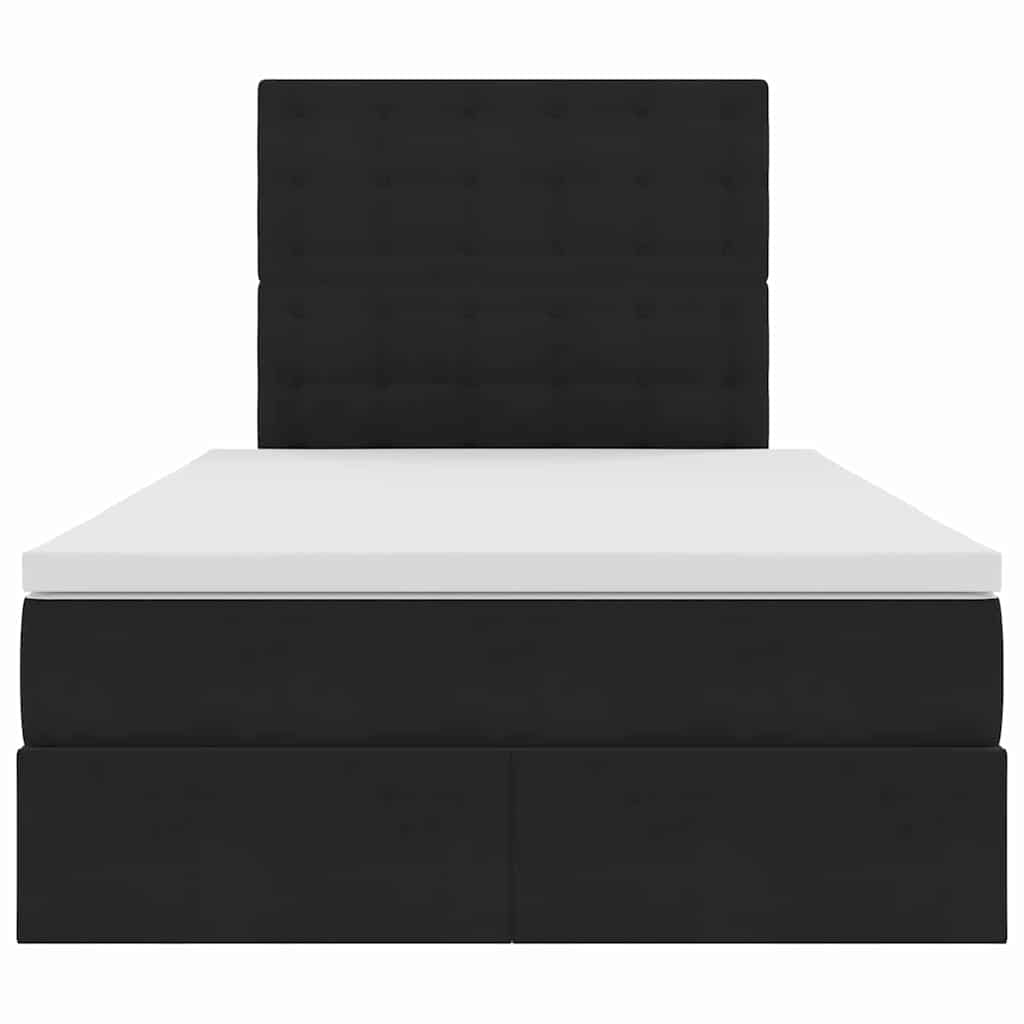 Letto con contenitore e materasso Nero 120 x 200 cm Velluto | homemem39