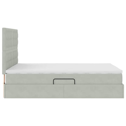 Letto con contenitore e materasso Grigio chiaro 140 x 190 cm | homemem39