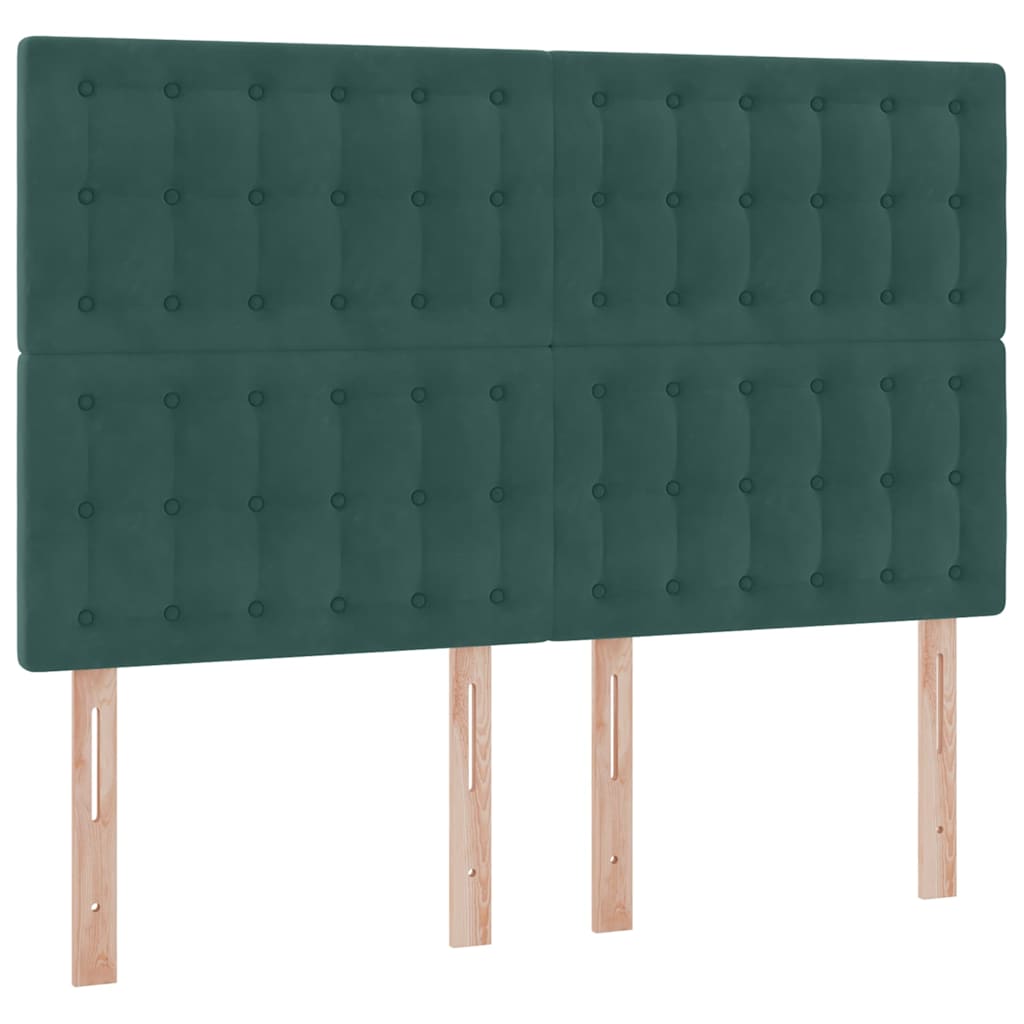 Letto con contenitore e materasso Verde Scuro 140 x 190 cm