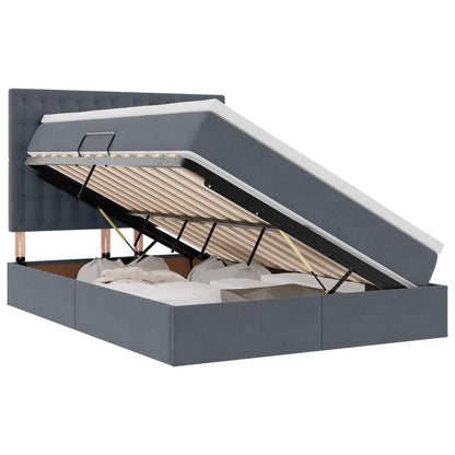Letto con contenitore e materasso Grigio scuro 140 x 200 cm | homemem39