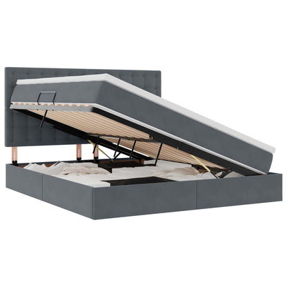 Letto con contenitore e materasso Grigio scuro 160 x 200 cm | homemem39