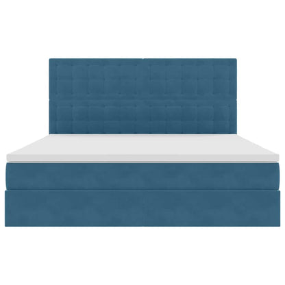 Letto con contenitore e materasso Blu Scuro 180 x 200 cm | homemem39