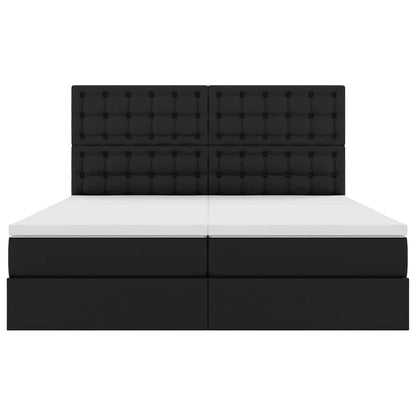 Letto con contenitore e materasso Nero 180 x 200 cm | homemem39