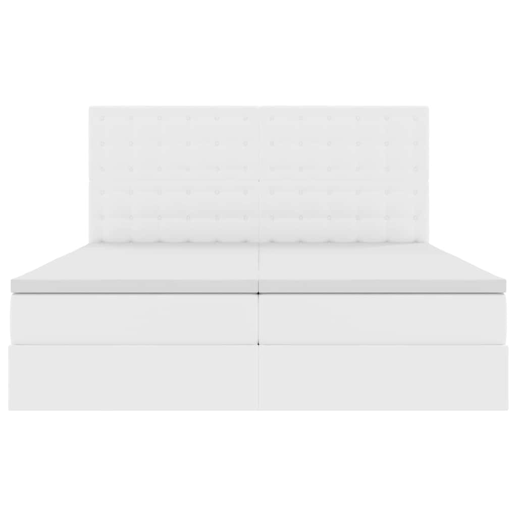 Letto con contenitore e materasso Bianco Puro 180 x 200 cm | homemem39