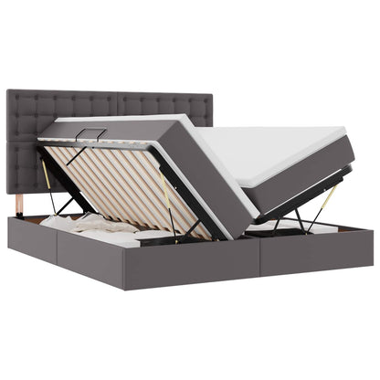 Letto con contenitore e materasso Grigio 180 x 200 cm | homemem39