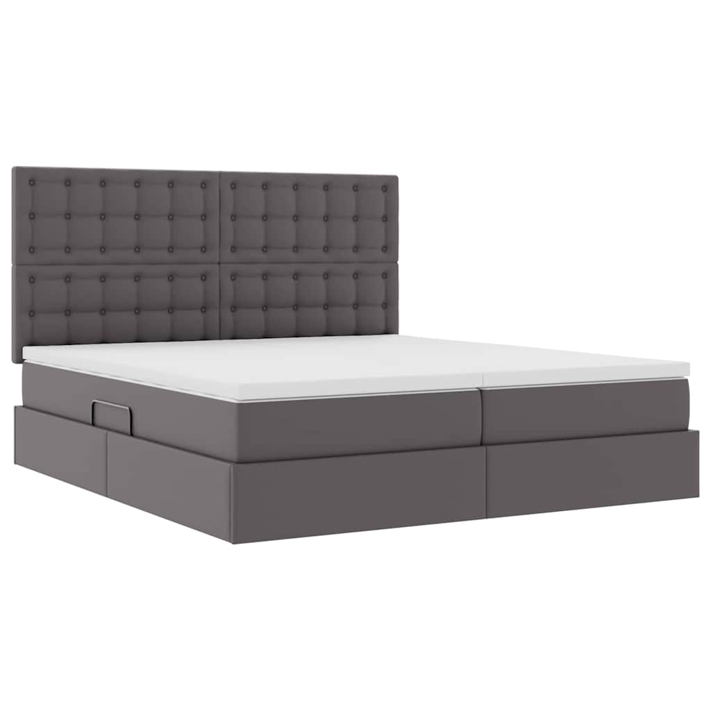 Letto con contenitore e materasso Grigio 180 x 200 cm | homemem39