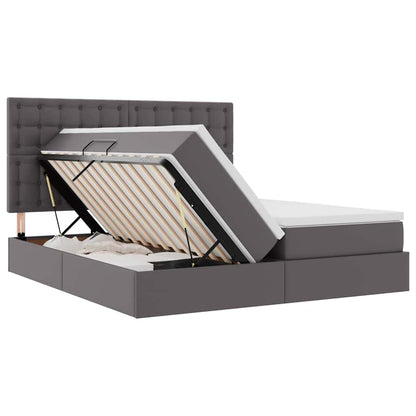 Letto con contenitore e materasso Grigio 180 x 200 cm | homemem39