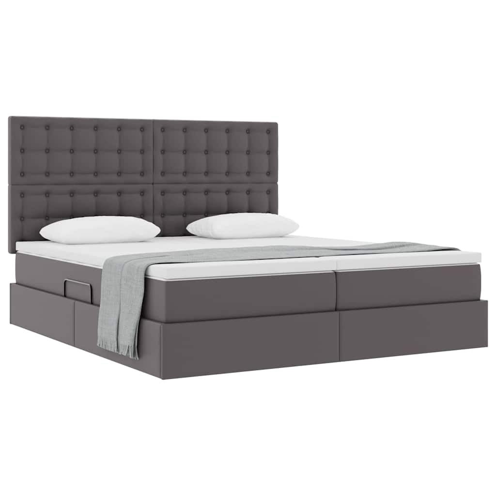 Letto con contenitore e materasso Grigio 180 x 200 cm | homemem39