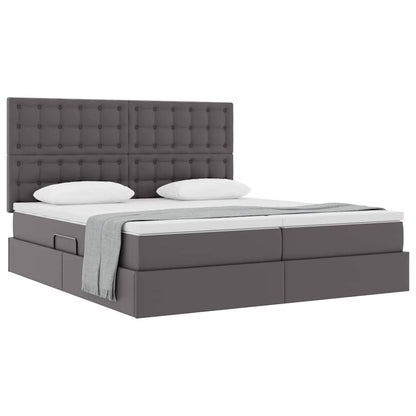 Letto con contenitore e materasso Grigio 180 x 200 cm | homemem39