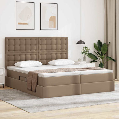 Letto con contenitore e materasso Cappuccino 200 x 200 cm | homemem39