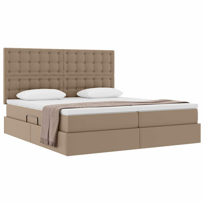 Letto con contenitore e materasso Cappuccino 200 x 200 cm | homemem39