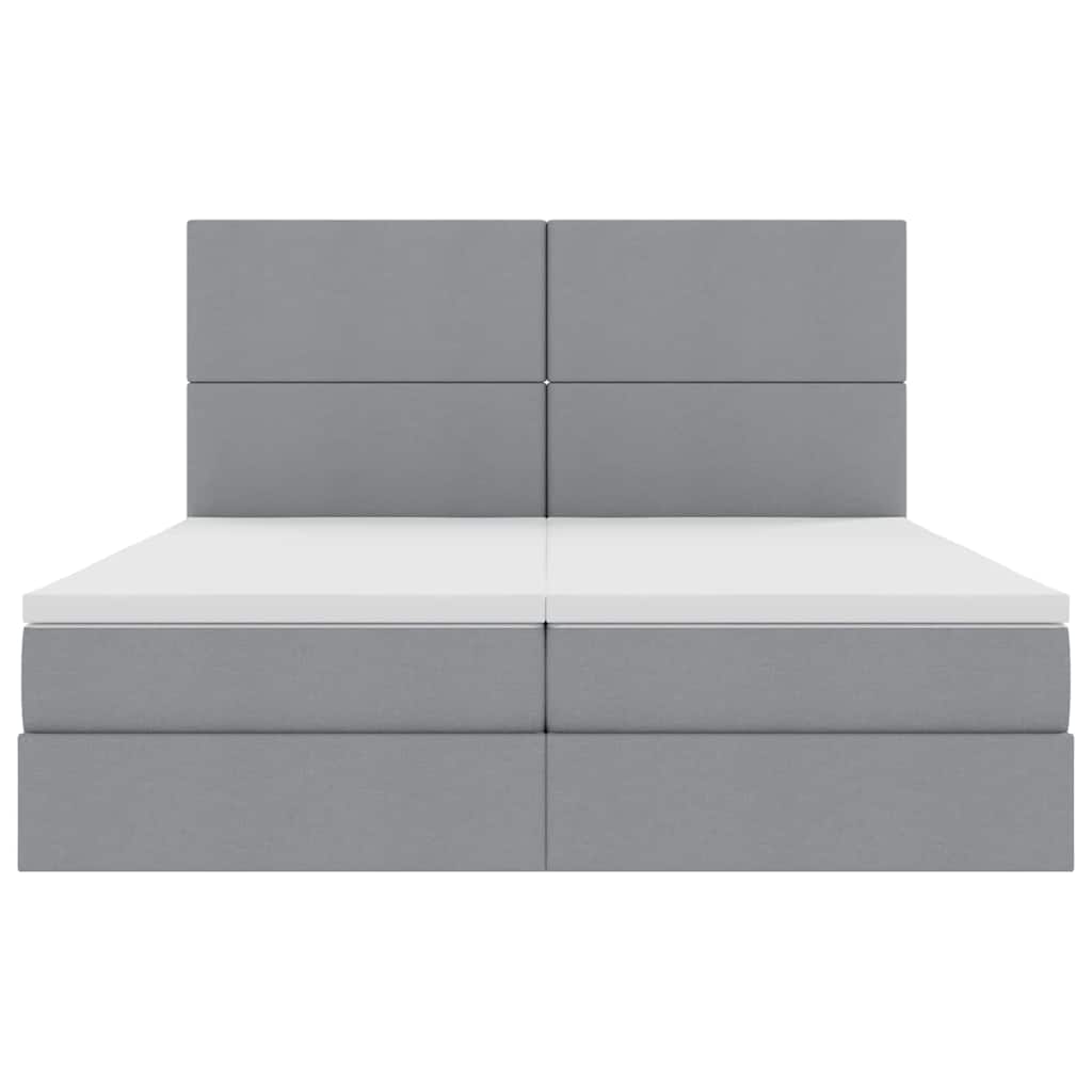 Letto con Contenitore Grigio Chiaro 180 x 200 cm Tessuto | homemem39