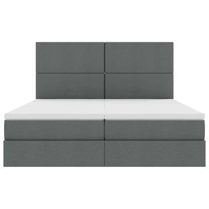 Letto con Contenitore Grigio Scuro 180 x 200 cm Tessuto | homemem39