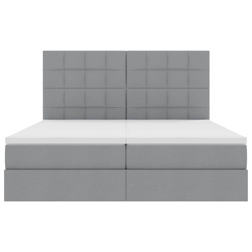 Letto con Contenitore Grigio Chiaro 200 x 200 cm Tessuto | homemem39