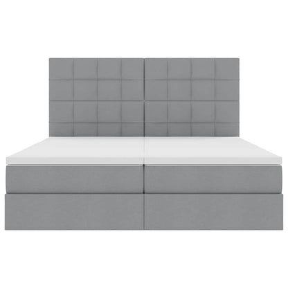 Letto con Contenitore Grigio Chiaro 200 x 200 cm Tessuto | homemem39