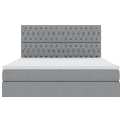 Letto con Contenitore Grigio Chiaro 180 x 200 cm Tessuto | homemem39