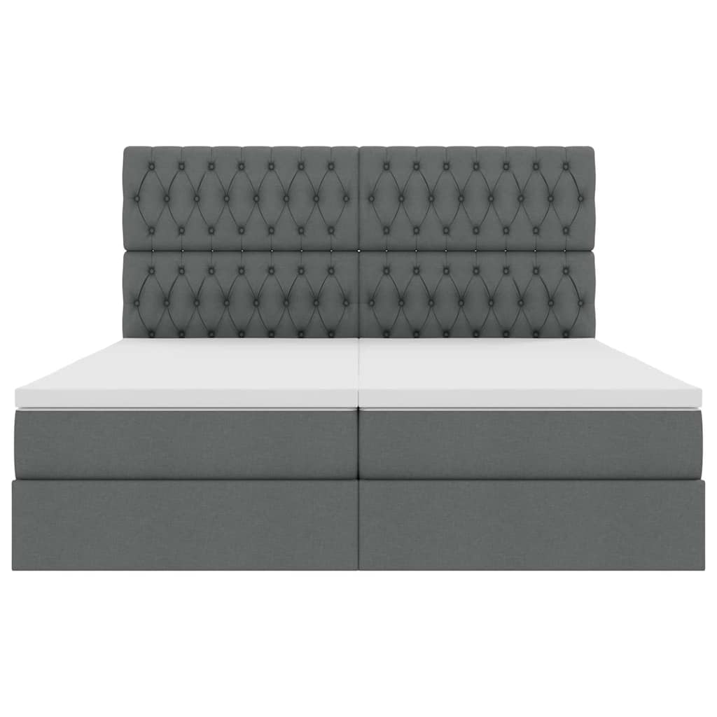 Letto con Contenitore Grigio Scuro 180 x 200 cm Tessuto | homemem39