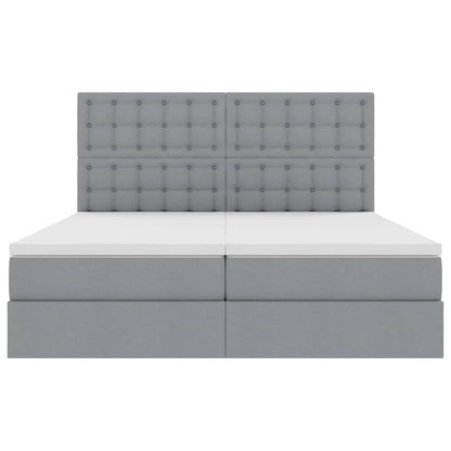 Letto con Contenitore Grigio Chiaro 200 x 200 cm Tessuto | homemem39