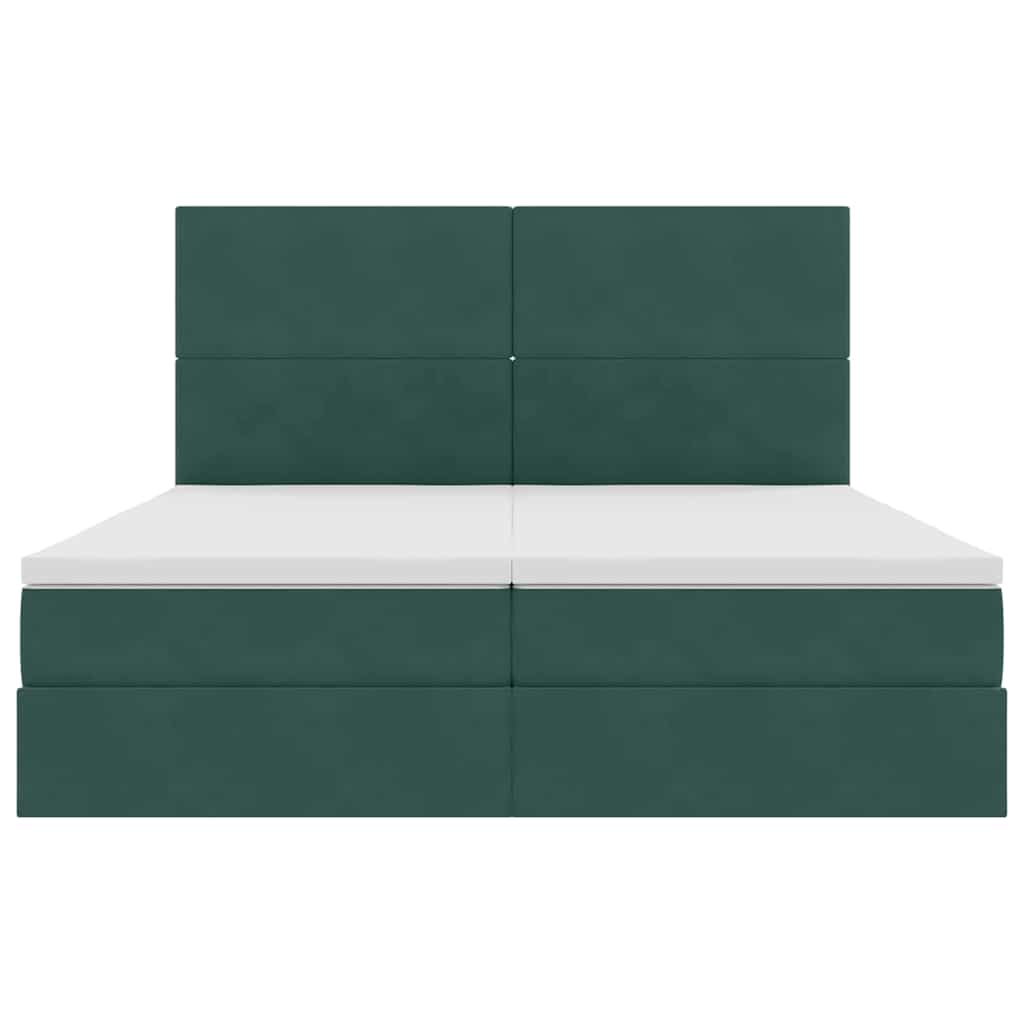 Letto con Contenitore Verde Scuro 200 x 200 cm Velluto | homemem39