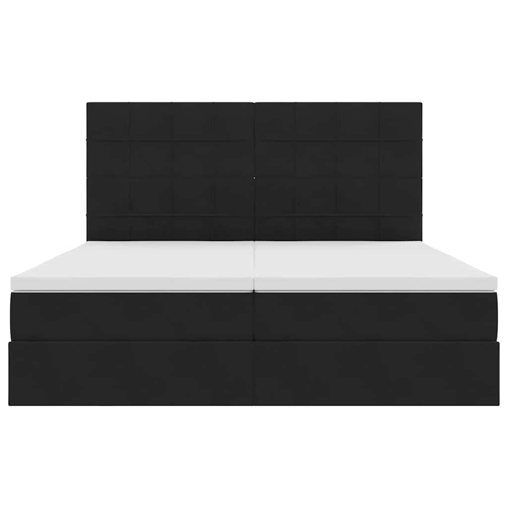 Letto con Contenitore con testiera Nero 180 x 200 cm Velluto | homemem39