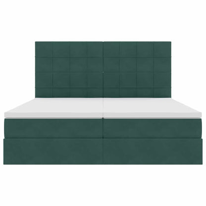 Letto con Contenitore Verde Scuro 200 x 200 cm Velluto | homemem39