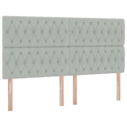 Letto con Contenitore Grigio chiaro 180 x 200 cm Velluto | homemem39