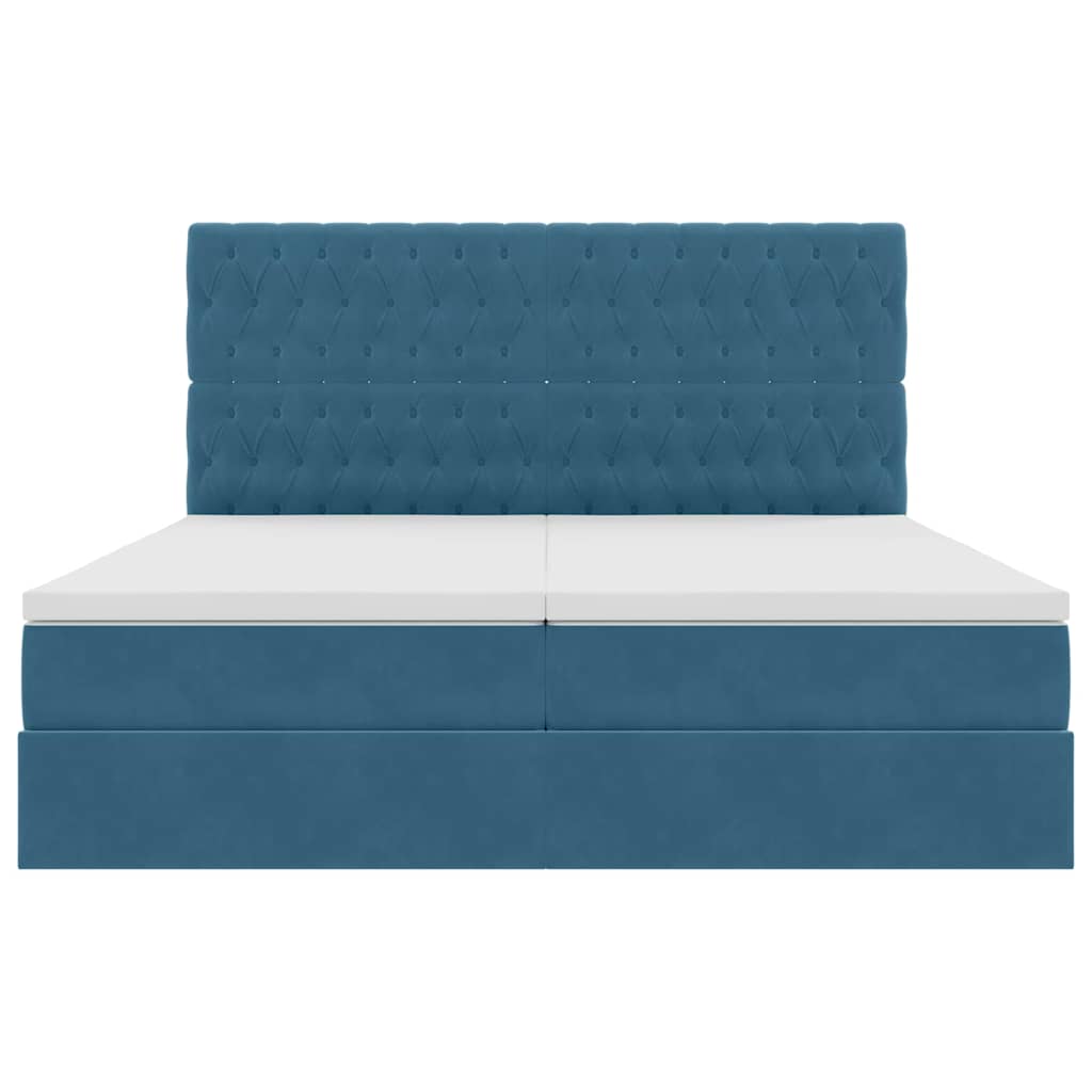 Letto con Contenitore Blu Scuro 180 x 200 cm Velluto | homemem39