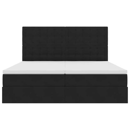 Letto con Contenitore con testiera Nero 180 x 200 cm Velluto | homemem39