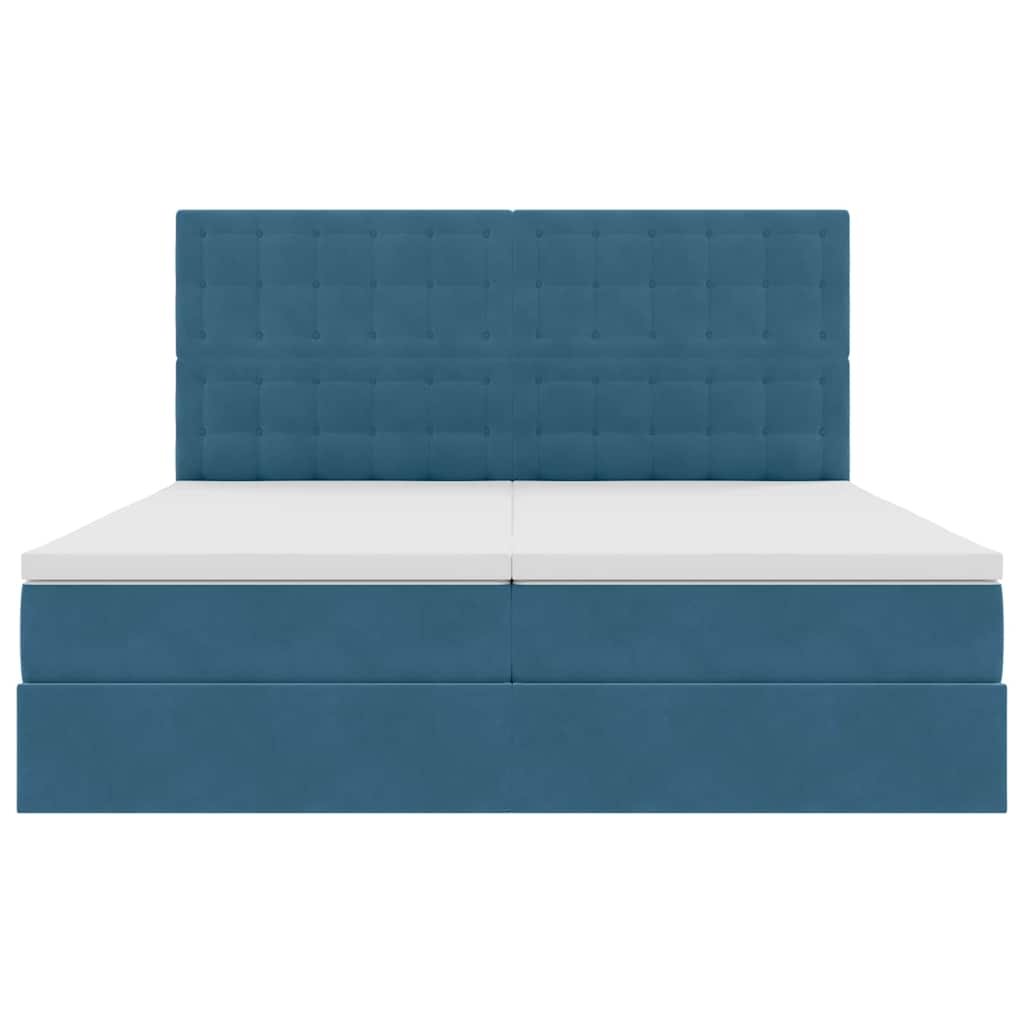 Letto con Contenitore Blu Scuro 180 x 200 cm Velluto | homemem39