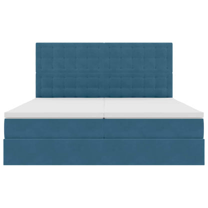 Letto con Contenitore Blu Scuro 180 x 200 cm Velluto | homemem39