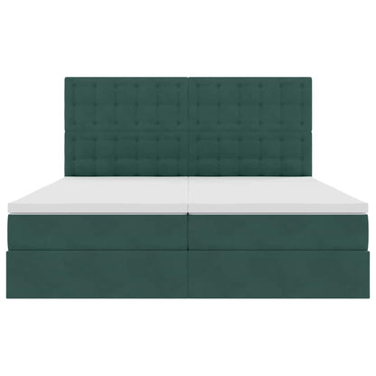 Letto con Contenitore Verde Scuro 200 x 200 cm Velluto | homemem39