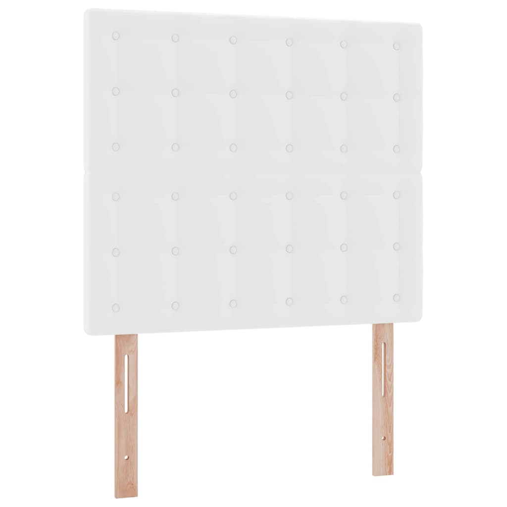 Letto con contenitore e LED Bianco Puro 100 x 200 cm | homemem39