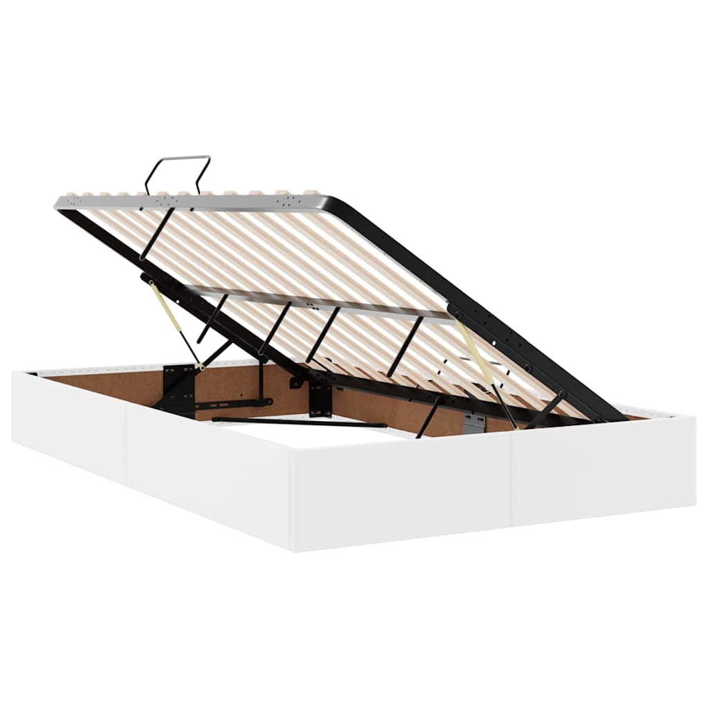 Letto con contenitore e LED Bianco Puro 120 x 200 cm