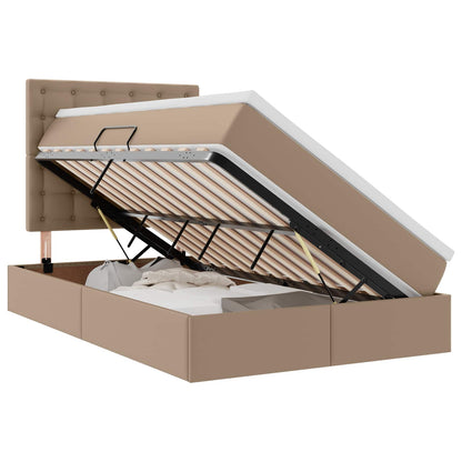 Letto con contenitore e LED Cappuccino 120 x 200 cm | homemem39