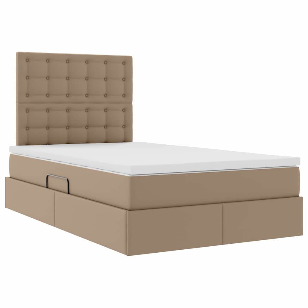 Letto con contenitore e LED Cappuccino 120 x 200 cm | homemem39