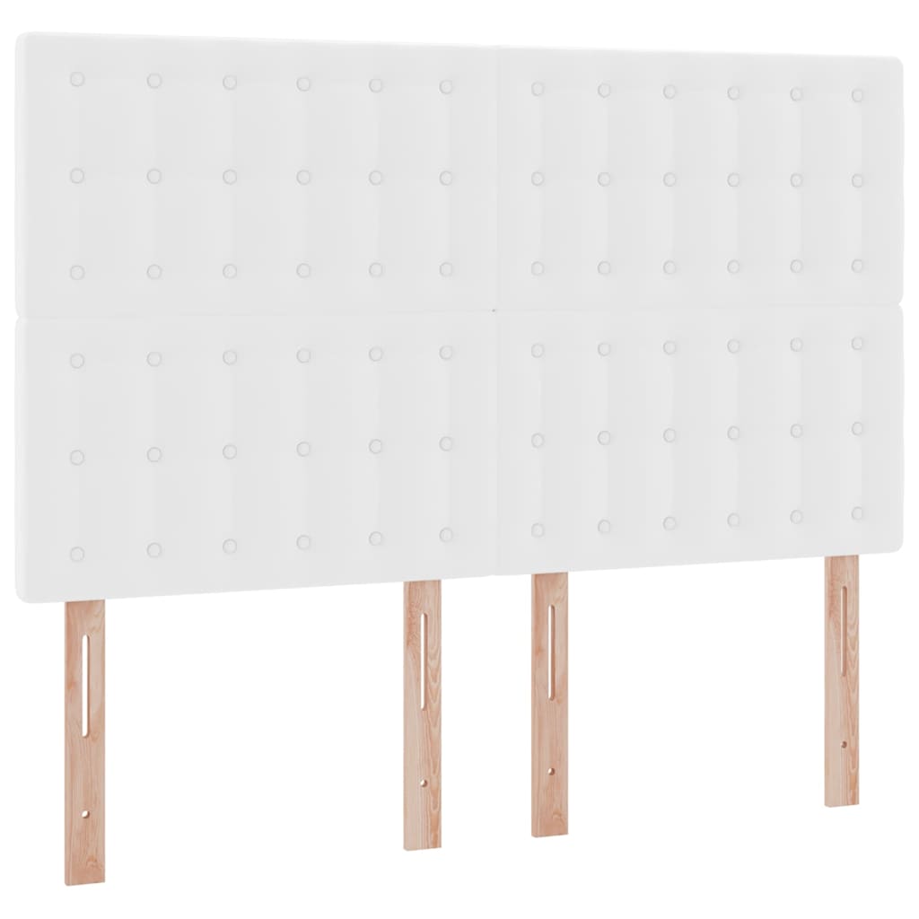 Letto con contenitore e LED Bianco Puro 140 x 200 cm