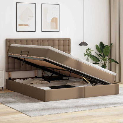 Letto con contenitore e LED Cappuccino 180 x 200 cm | homemem39