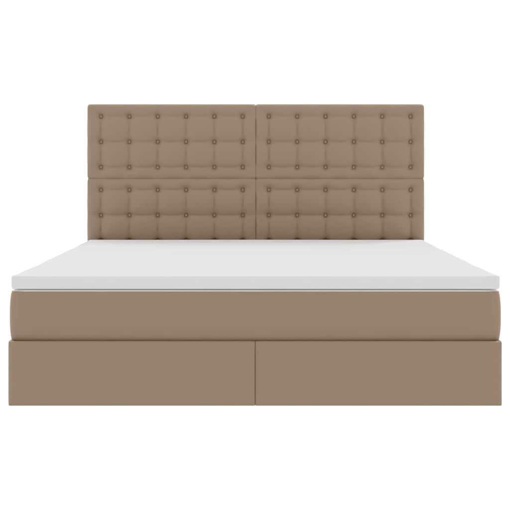 Letto con contenitore e LED Cappuccino 180 x 200 cm | homemem39