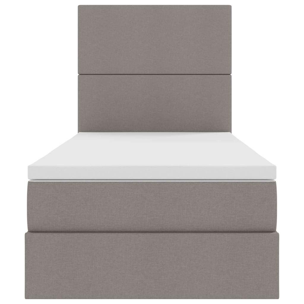 Letto con contenitore LED e materasso Tortora 90 x 190 cm | homemem39