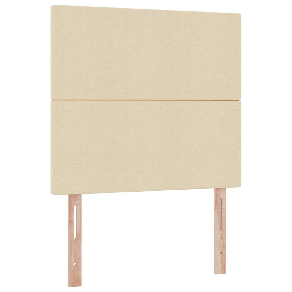 Letto con contenitore LED e materasso Crema 90 x 190 cm Tessuto | homemem39